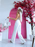 Classic, WHITE fabric pants "SEASON HIT" VS02 PRE-ORDER